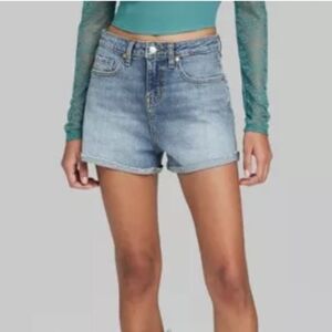 Wild Fable Rolled Cuff High-Rise Denim Shorts‎